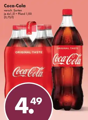 Trink und Spare Coca Cola 4*1.5L Angebot