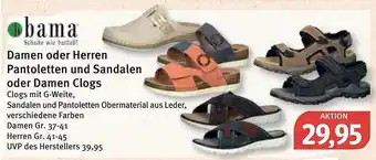 Feneberg Damen Oder Herren Pantoletten Und Sandalen Oder Damen Clogs Angebot