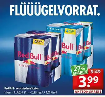 Getränkeland Red Bull - Verschiedene Sorten Angebot