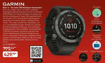 Galeria Garmin fēnix 6 - Pro Solar GPS Multisport Smartwatch Angebot