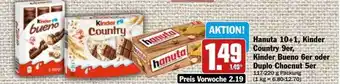 dodenhof Hanuta 10+1 Kinder Country 9er Kinder Bueno 6er Oder Duplo Chocnut 5er Angebot