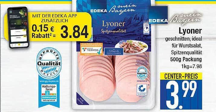 Edeka Mein Bayern Lyoner Angebot bei E-Center