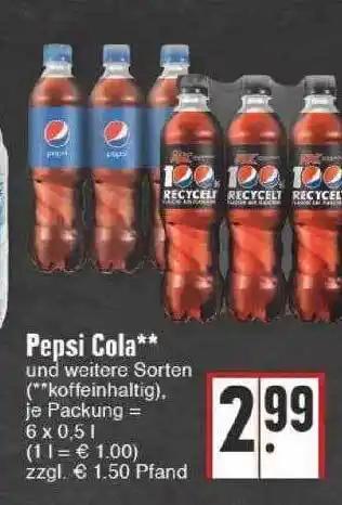 Edeka Pepsi Cola Angebot