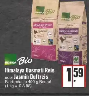 Edeka Edeka Bio Himalaya Basmati Reis Oder Jasmin Duftreis Angebot