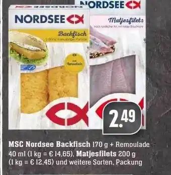 Edeka Msc Nordsee Backfisch Matjesfilets Angebot