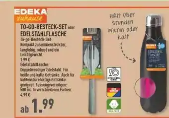 Marktkauf Edeka Zuhause To-go-besteck-set Oder Edelstahlflasche Angebot