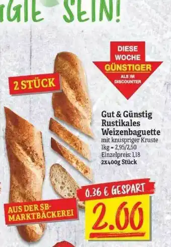 NP Discount Gut & Günstig Rustikales Weizenbaguette Angebot