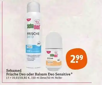 tegut Sebamed Frische Deo Oder Balsam Deo Sensitive Angebot