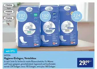 Aldi Süd Satessa Hygiene-einlagen Vorteilsbox Angebot