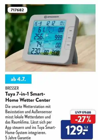 Aldi Süd Bresser Tuya 7-in-1 Smart-home Wetter Center Angebot