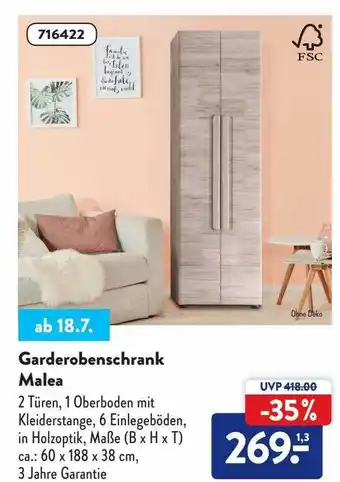 Aldi Süd Garderobenschrank Malea Angebot