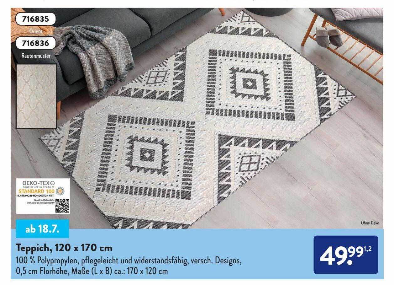 Teppich 120x170 Cm Angebot bei Aldi Süd