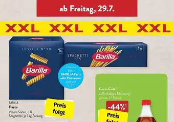 Aldi Süd Barilla Pasta Coca-cola Angebot