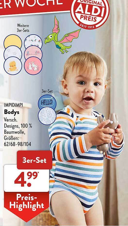 Impidimpi Bodys Angebot bei Aldi Süd