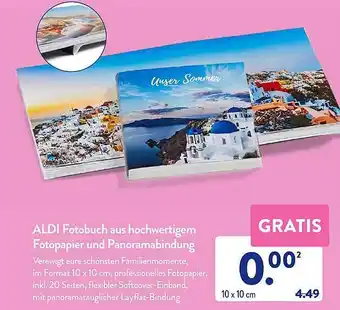 Aldi Süd Aldo Fotobuch Aus Hochwertigen Fotopapier Und Panoramabindung Angebot