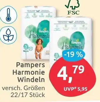 Budni Pampers Harmonie Windeln 22/17st Angebot