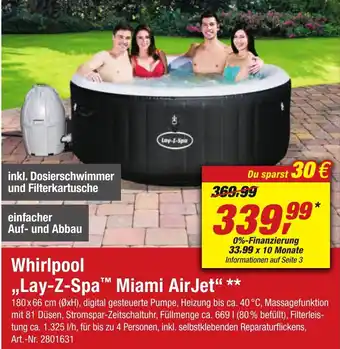 toom Baumarkt Whirlpool Lay-Z Spa Miami Air Jet Angebot