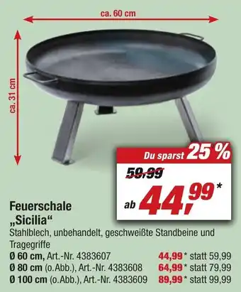 toom Baumarkt Feuerschale Sicilia Angebot