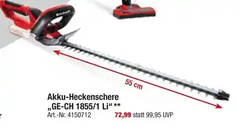 toom Baumarkt Einhell Akku Heckenschere GE-CH 1855/1 Li Angebot