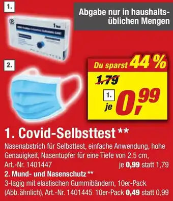 toom Baumarkt Covid Selbsttest Angebot