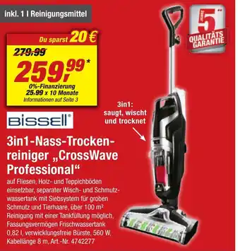 toom Baumarkt Bissell 3in1 Nass Trockenreiniger ,,Crosswave Professional" Angebot