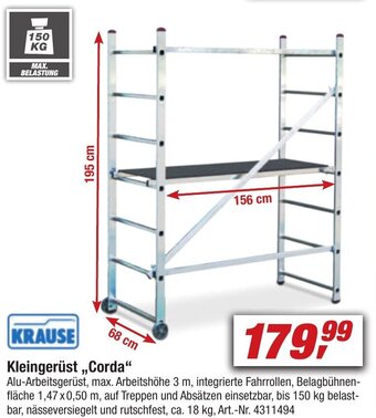 toom Baumarkt Krause Kleingerüst ,,Corda" Angebot
