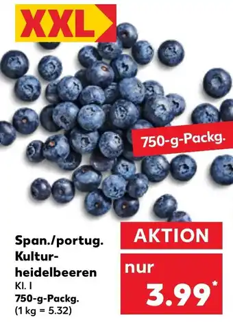 Kaufland Span./portug. Kulturheidelbeeren 750 g Packg. Angebot