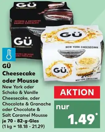 Kaufland Gü Cheesecake oder Mousse 70-82 g Glas Angebot