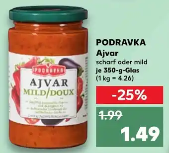 Kaufland Podravka Ajvar 350 g Glas Angebot