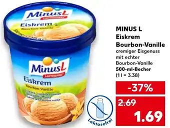 Kaufland Minus L Eiskrem Bourbon Vanille 500 ml Becher Angebot