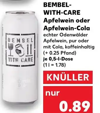 Kaufland Bembel with Care Apfelwein oder Apfelwein Cola 0,5 L Dose Angebot