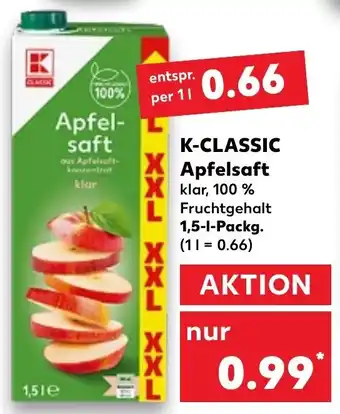 Kaufland K-Classic Apfelsaft 1,5 L Packg. Angebot