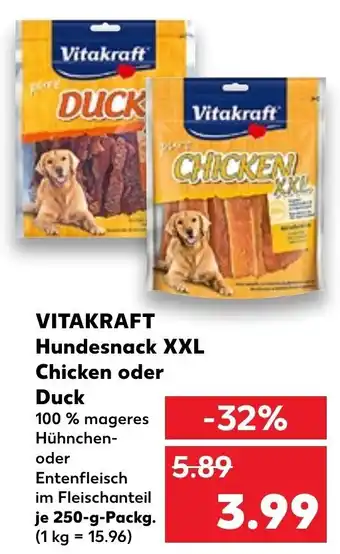 Kaufland Vitakraft Hundesnack XXL Chicken oder Duck 250 g Packg. Angebot