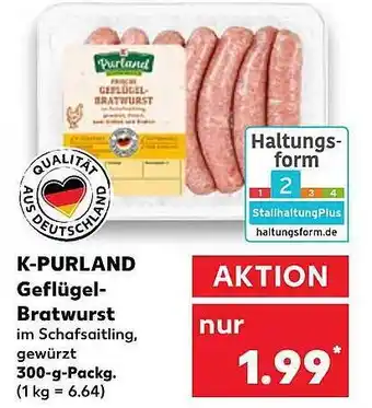 Kaufland K-purland Geflügel-bratwurst Angebot