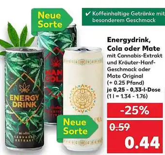 Kaufland Energy Drink Cola Oder Mate Angebot