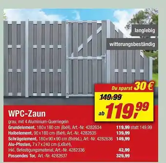 toom Baumarkt Wpc-zaun Angebot