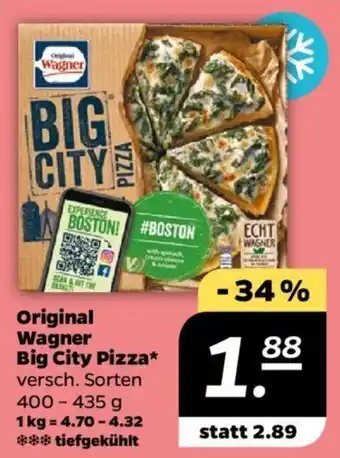 NETTO Original Wagner Big City Pizza 400-435 g Angebot