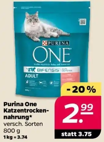 NETTO Purina One Katzentrockennahrung 800 g Angebot