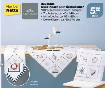 NETTO dekorado Deko Kissen oder Tischwäsche Angebot