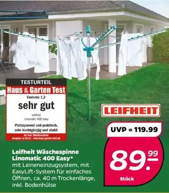 NETTO Leifheit Wäschespinne Linomatic 400 Easy Angebot