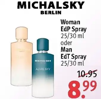 Rossmann Michalsky Berlin Woman EdP Spray 25/30ml oder Man EdT Spray 25/30ml Angebot