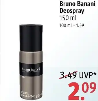 Rossmann Bruno Banani Deospray 150ml Angebot