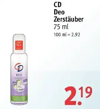 Rossmann CD Deo Zerstäuber 75ml Angebot