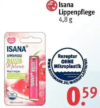 Rossmann Isana Lippenpflege 4,8g Angebot