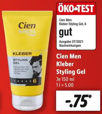 Lidl Cien men kleber styling gel Angebot