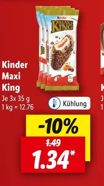 Lidl Kinder maxi king Angebot