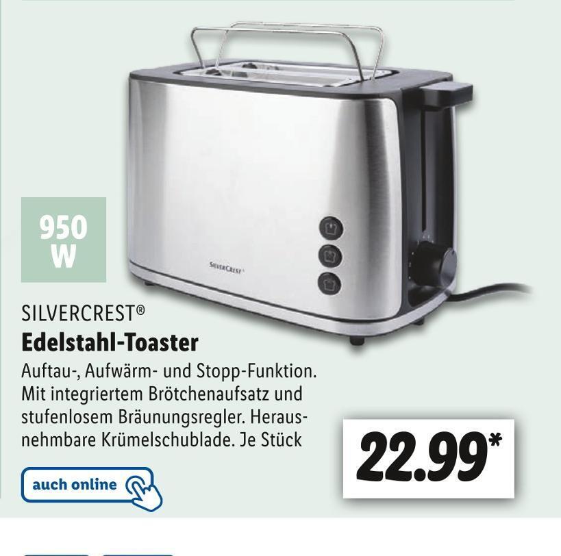 Silvercrest edelstahltoaster Angebot bei Lidl