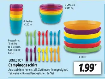 Lidl Ernesto campinggeschirr Angebot