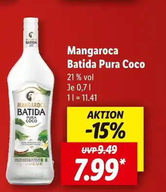 Lidl Mangaroca batida pura coco Angebot