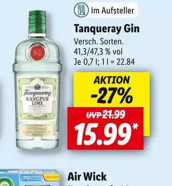 Lidl Tanqueray gin Angebot